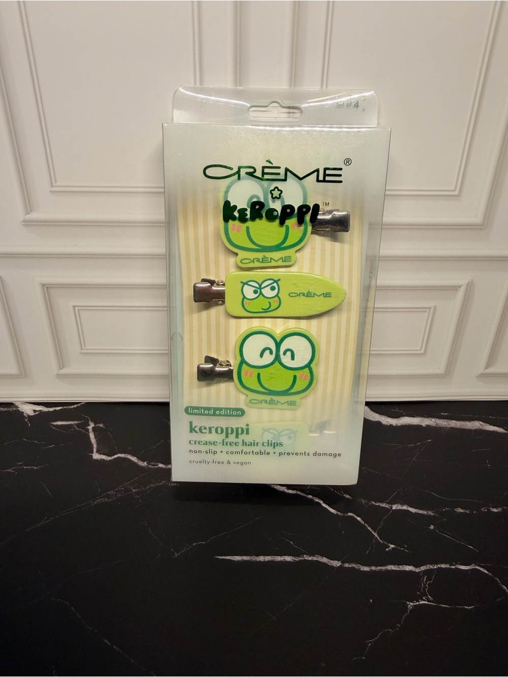 Crème Keroppi Hair Clip Set - 3-Pack